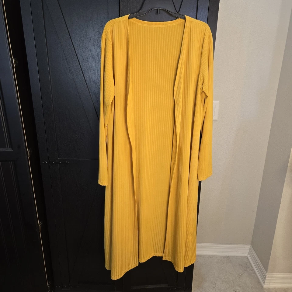 女式 2 件 Maxi 夹克带裤子长款开衫 XL — 第 2/4 张图片