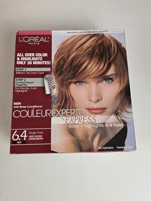 L'Oreal Couleur Experte Hair Color Highlights Light Golden Copper Brown 6.4 Red