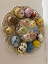Handcrafted Easter Themed Egg Plate With Eggs