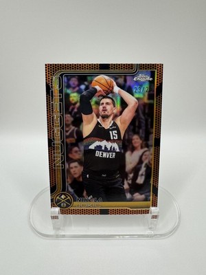 2025-26 Topps Chrome Update #12 Nikola Jokic Orange Basketball Refractor /25