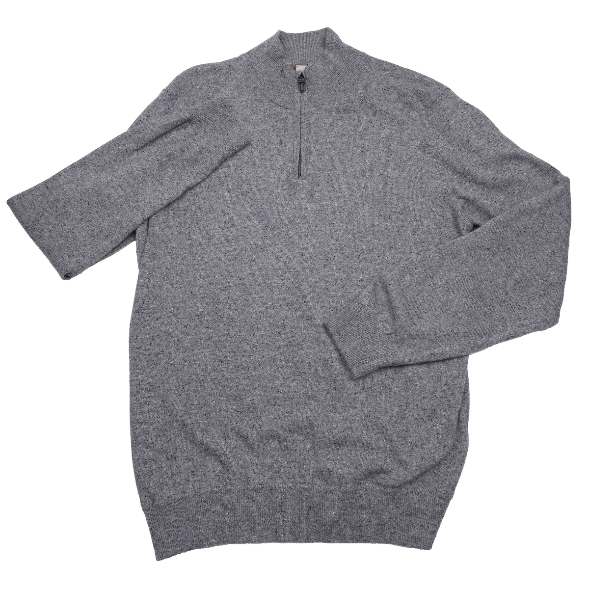 Canali Quarter Zip Donegal Sweater Mens Size 2XL (Italy 56  display picture 2