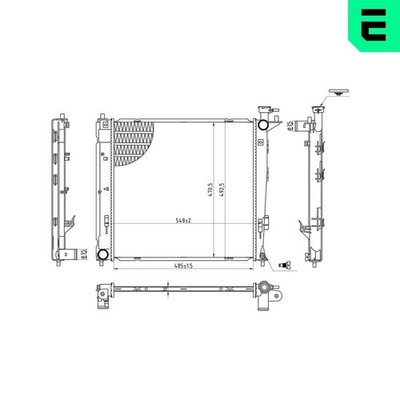 ERA Motorkühler Wasserkühler 673270 für KIA CARENS 4 Van A4 CRDi