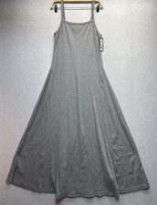 Women s Universal Thread Sleeveless Ribbed Gray Maxi Dress M NEW
