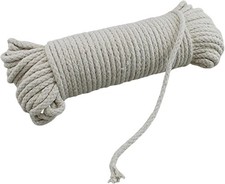 100 Ft Heavy Duty Braided Cotton Rope Clothesline 6 1/4" 6 mm Multi Purpose .. 