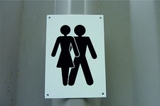 Toilet Symbol Ladies & Gents Sign or Sticker Shop/Office/Factory/Cafe/Gym/Club