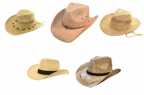 RESISTOL Denison - (7X) Bangora Chapeau de cowboy en paille, naturel, 7 1/2