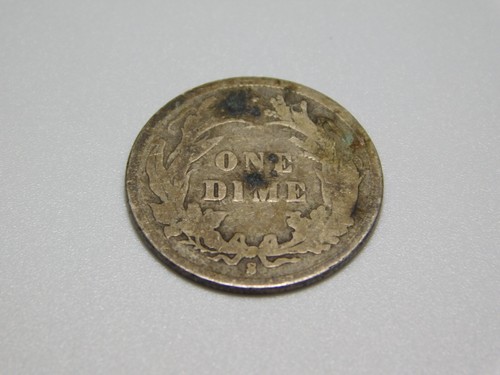 OLD US COINS 1895 S 10 CENTS ONE SILVER BARBER DIME - Imagen 7 de 7