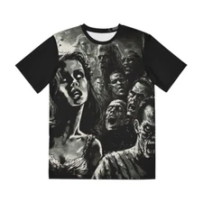 Double Sided Halloween Graphic T Shirt Unisex Adult Art Tee Monster Retro Style