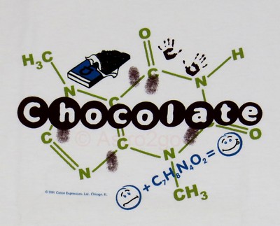 CHOCOLATE--Theobromine Molecule Candy Chemistry Life Science Fun T shirt S-3XL