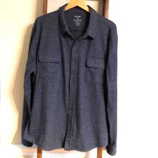 TRUE CLASSIC Men’s Navy Blue Long Sleeve Shirt, Size 2XL