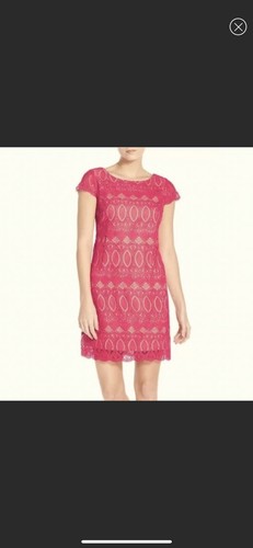 Daleyza Pink Lace Jacquard Bandeau Dress