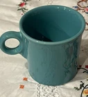 Original Fiesta Ware Turquoise Ring Handle Coffee Mug