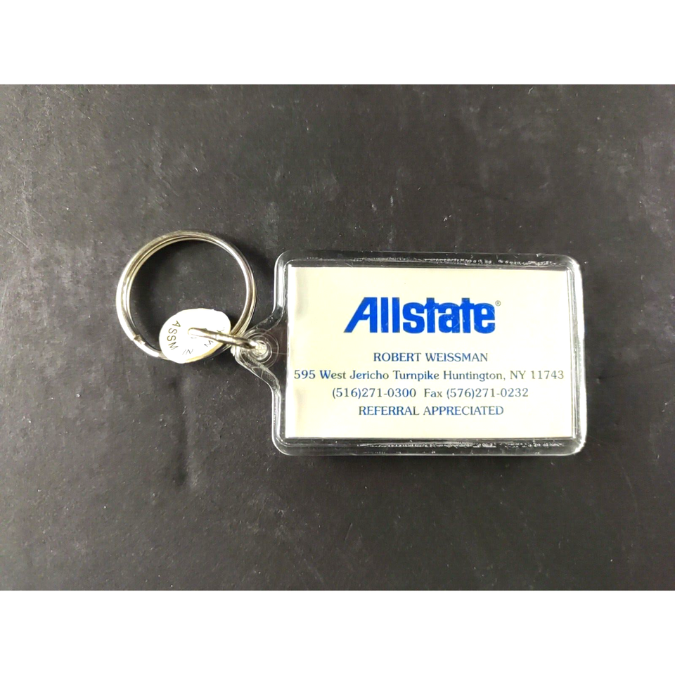 Allstate Robert Weissman Huntington New York Keychain Acrylic Insurance