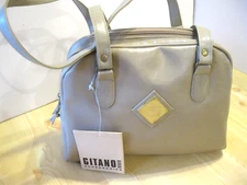 Vintage Gitano New with Tags Over the Shoulder Bag Tan  2 Compartments Zip Close