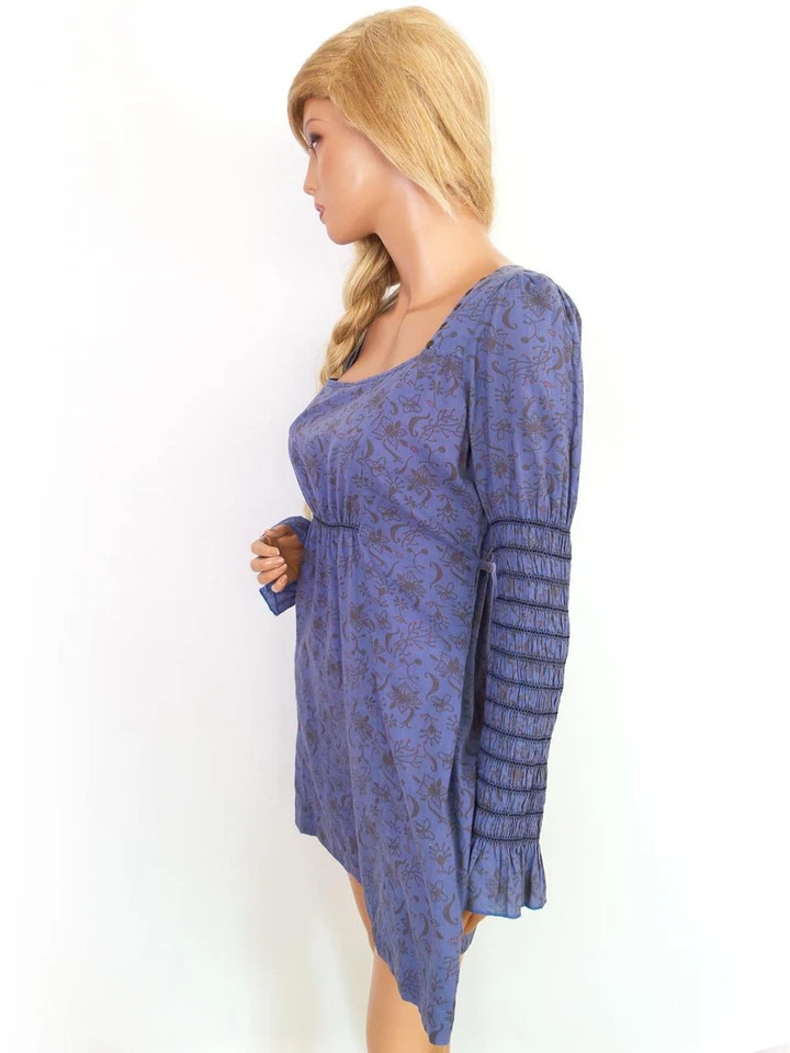 Cream T. 38 Morado Corta Vestido mini Algodón Manga larga - Imagen 2 de 4