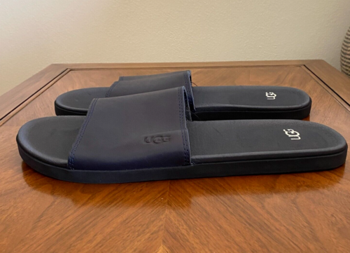 UGG Bennison Slide II Sandals 1132716 Dark Sapphire Leather Mens Size 12 - Picture 1 of 4