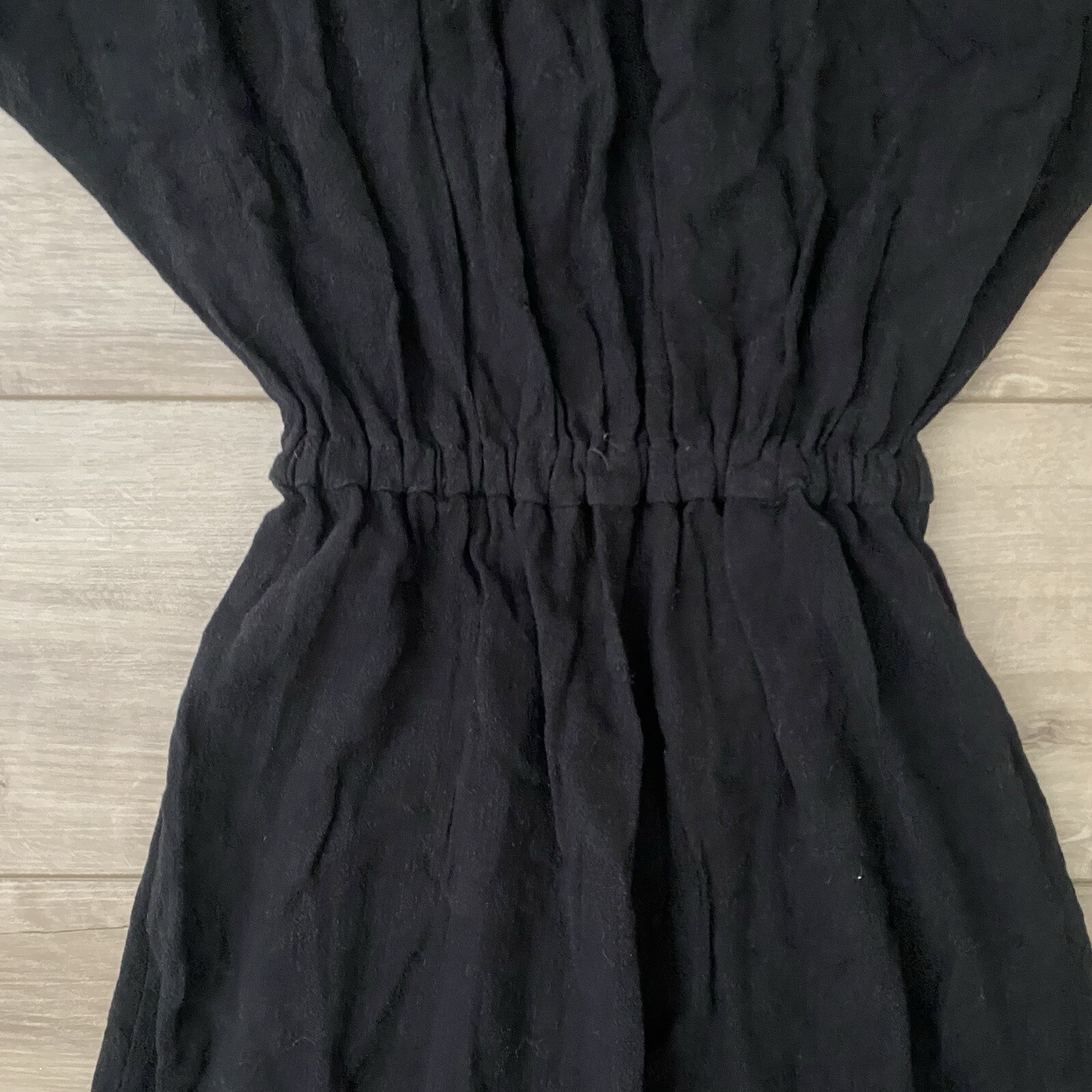 FILA Abito da donna Rita Row XS nero misto lino a spalla maxi allungato