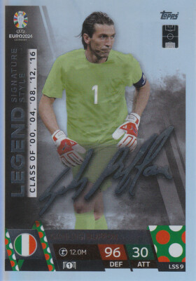 Gianluigi Buffon Legend Unterschrift Fußball Sammelkarte LSS 9 Signature Style