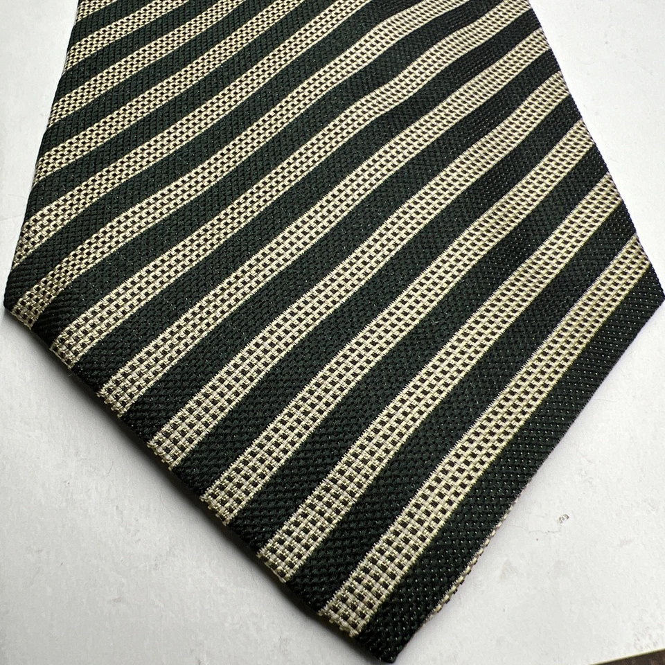 Галстук J.Crew зеленый/золотой в полоску стильный вид галстук 55 x 4 дюйма - Изображение 3 из 4