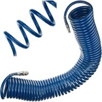 Druckluft Spiralschlauch 15M Mit Schnellkupplung Und Stecknippel 8X12Mm 10 Bar