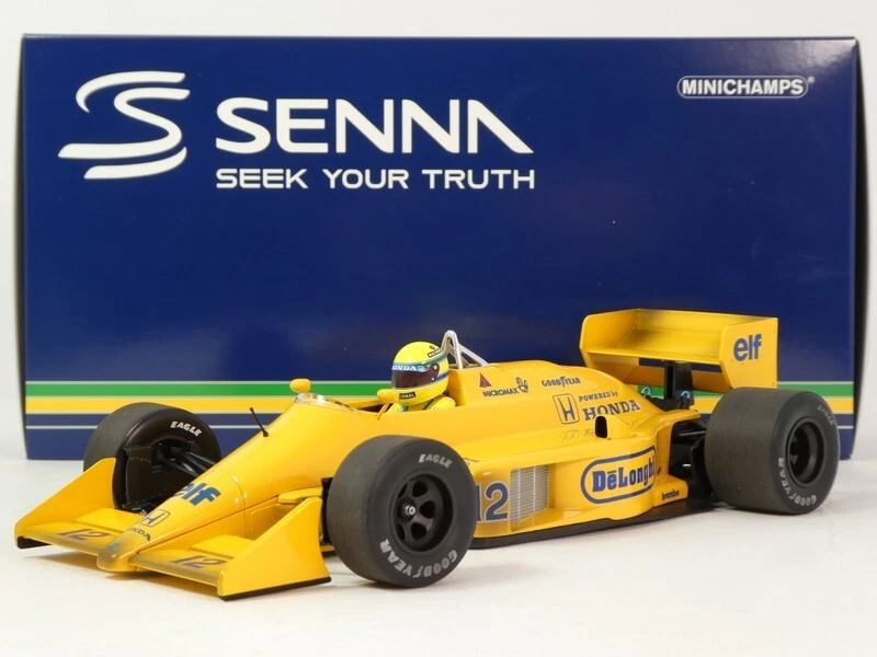 Minichamps Lotus Honda 99T #12 A. Senna winner Monaco 1987 DIRTY 1/18 540873892 - Immagine 2 di 4