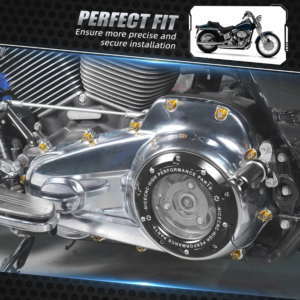 Set 1/4" Bolt Cover Kits Dress Kit For Harley CVO Limited FLHTKSE 2017-2020 2021 Foto 3 de 4