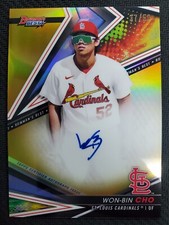 2022 BOWMAN'S BEST WON-BIN CHO GOLD REFRACTOR BEST OF 2022 AUTOGRAPH /50