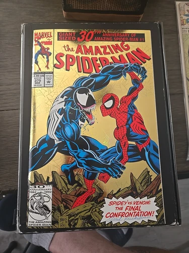 Amazing Spider-Man #375 Signed By David Michelinie VF Copy