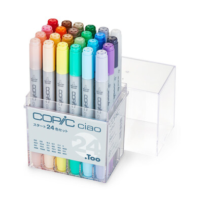 TOO Copic Ciao Starter 24 Color Set Marker Pencils Art Manga Comic