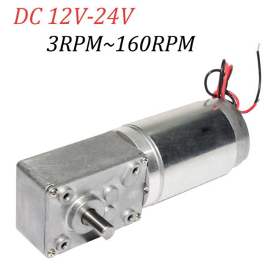 DC 12V 24V High-torque Drive Pmdc Worm Geared Motor with Gearbox Gear Reducer
