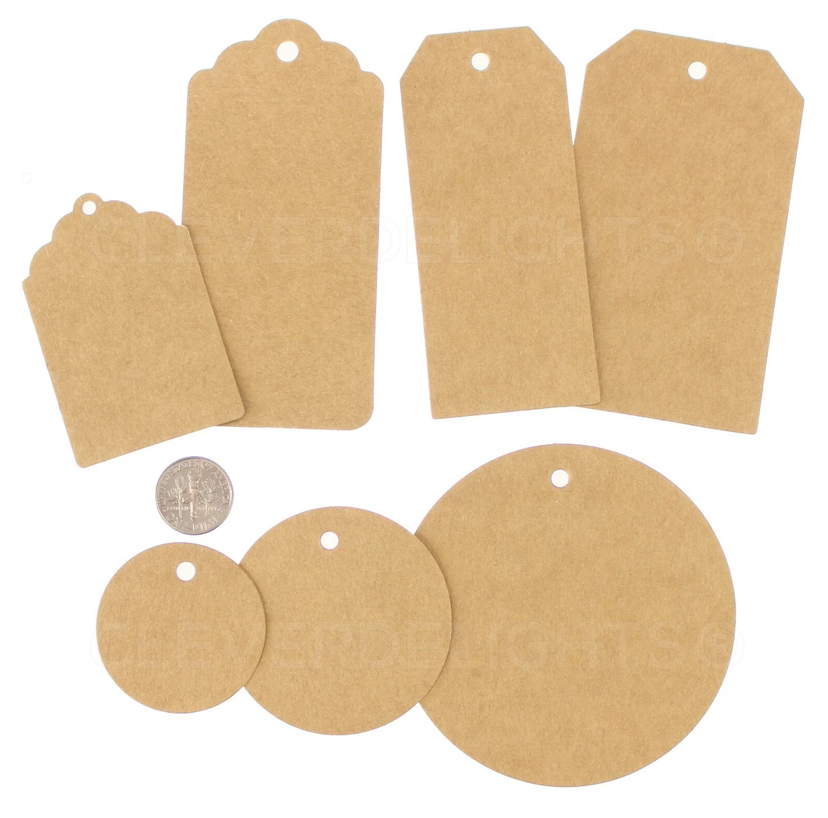 Brown Tags with Jute - 12 Piece