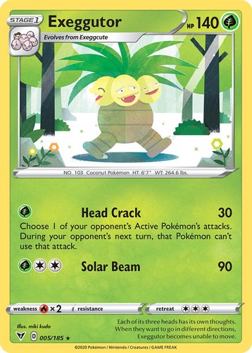 Exeggutor 005/185 Rare Vivid Voltage Pokemon TCG