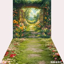10'x20'CP Floral Garden Spring Scene Microfiber Fabric background backdrop SD257