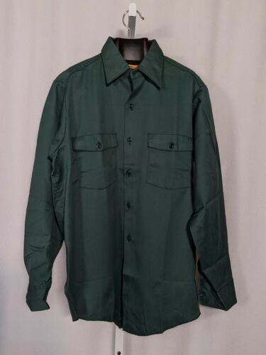 Dickies Work Shirt Green Vintage 50s 60s Deadstock