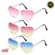 Heart Shape Sunglasses Womens Ladies Fancy Metal Frame Love Polarized Sunglasses