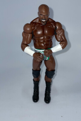 2011 Mattel WWE Titus O'Neil Action Figure Rare With Green & White Tights !