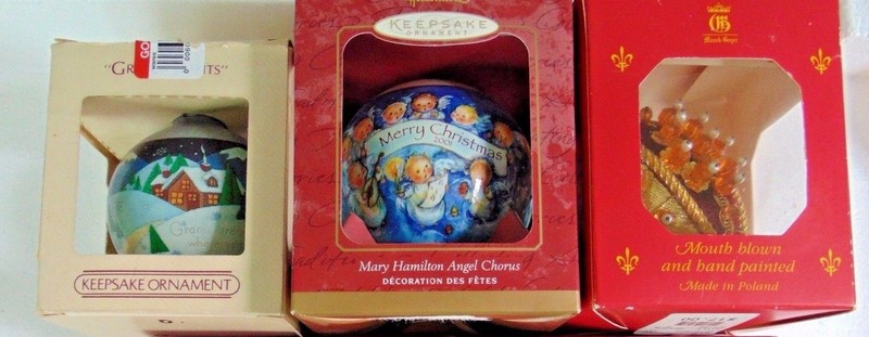 Christmas Ornaments Mixed Lot of 3 
