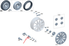 NEW MERCEDES-BENZ GLA H247 FRONT AXLE TIRE VALVE A0004004000 ORIGINAL