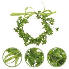 1PC Clovers Hair Crown St Patricks Headbands for Women Wreath House Party Crown