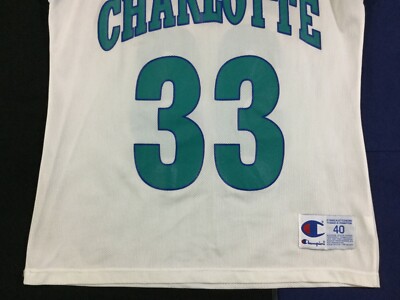 Vintage Charlotte Hornets Alonzo Mourning #33 Basketball NBA