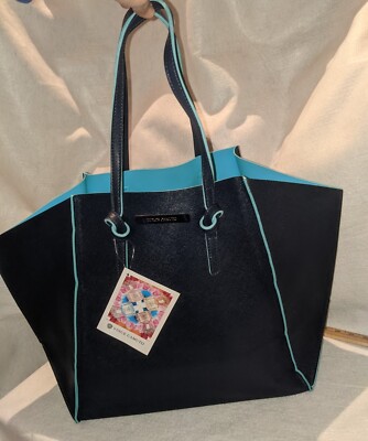 VINCE CAMUTO Blue Tote Bag Satchel Handbag From Fragrance