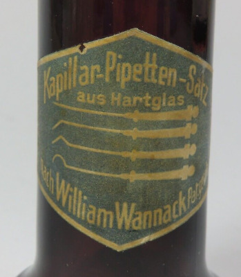 Kaufen Alter Kapillar-Pipetten-Satz Aus Hartglas Nach William Wannack #22-6662/B11