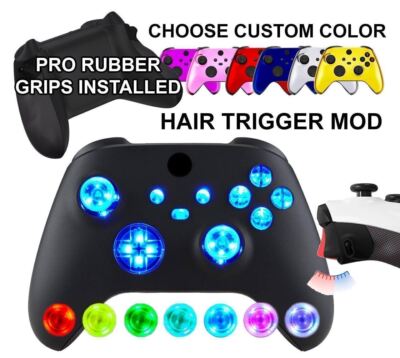 Custom Modded Controller w/Trigger Mod Pro Grips compatible with Xbox Series X/S