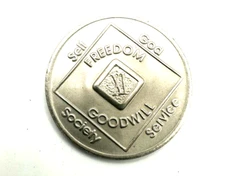 Recovery Coin Freedom Goodwill - Self -  God - Society - Service WSO 1991 VG FS