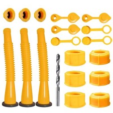 Gas Can Spout Replacement, Gas Can Nozzle Replacement 3 Kits-Yellow . for 1/2/5