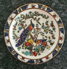 Wandteller aus Rhodos, handgemacht, 24 k Gold verziert, Glafos Keramik