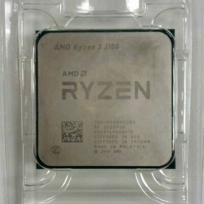 AMD Ryzen 3100 R3-3100 4Core 8Thread Socket AM4 65W CPU ONLY 