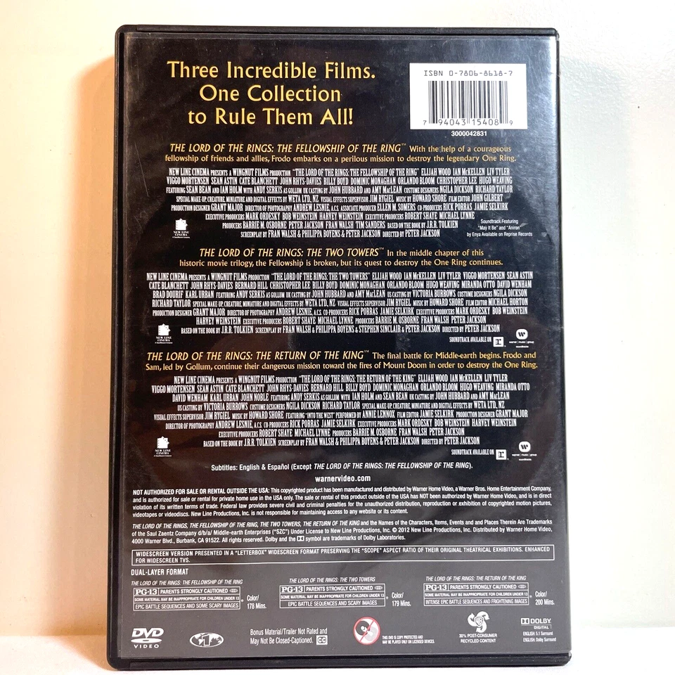 GRAND PIANO / GREEN STREET HOOLIGANS / THE LORD OF THE RINGS (DVD) Elijah Wood - Image 3 of 4