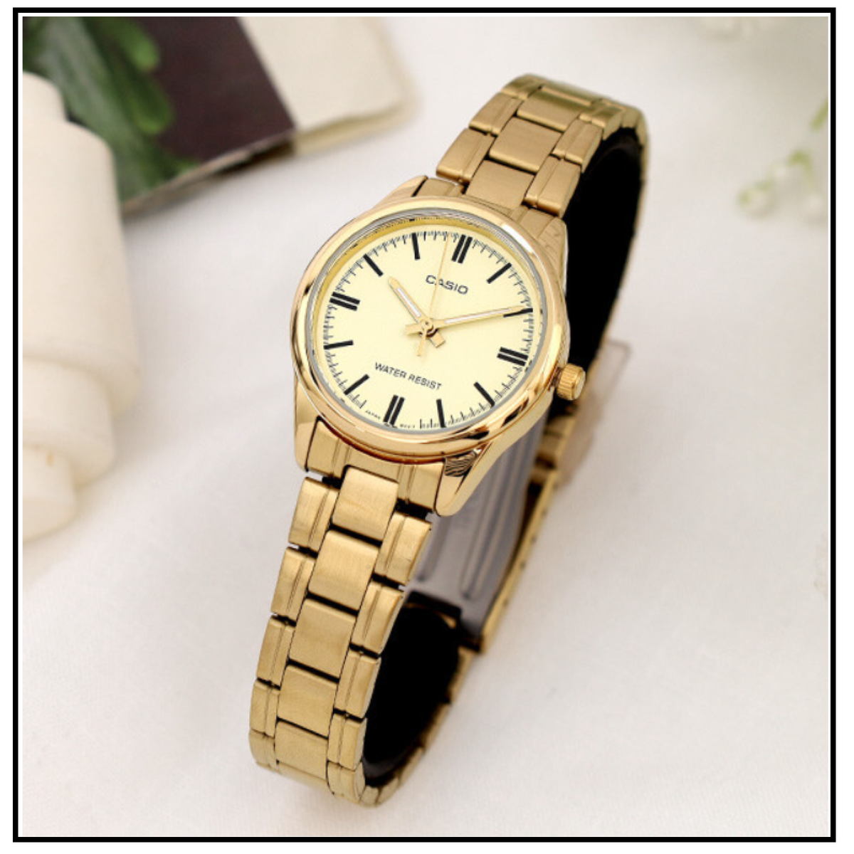 Casio LTP-V005G-9A NEW Women's Watch Gold Stainless Steel Band