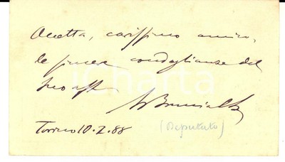 18 Torino Cartolina On Attilio Brunialti Per Condoglianze Autografo Ebay